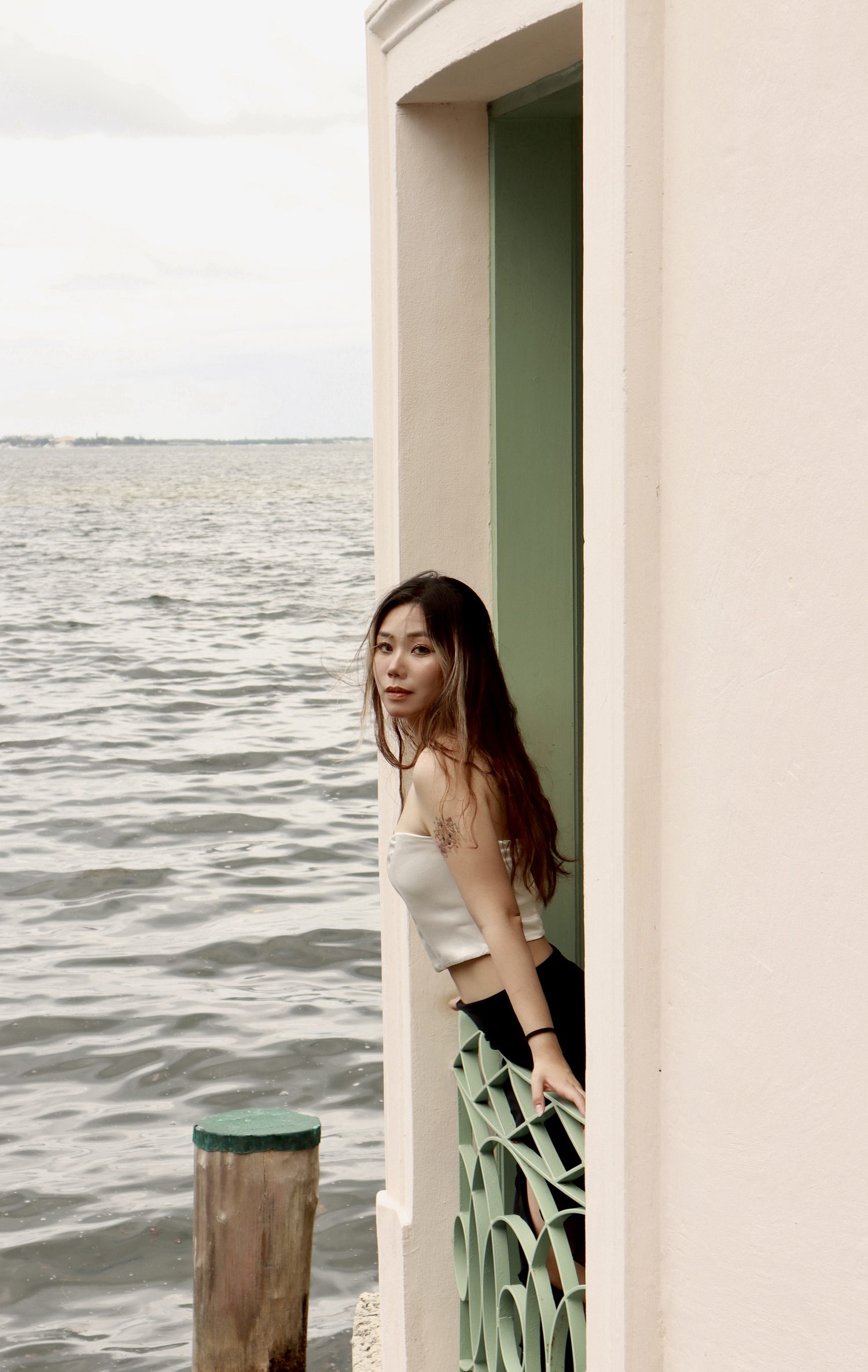 Freya beside the water